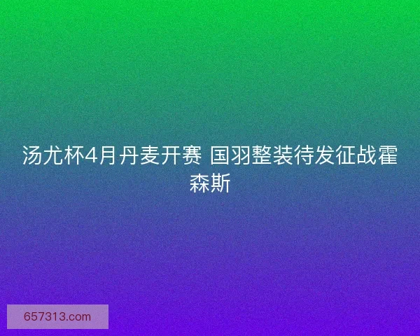 汤尤杯4月丹麦开赛 国羽整装待发征战霍森斯
