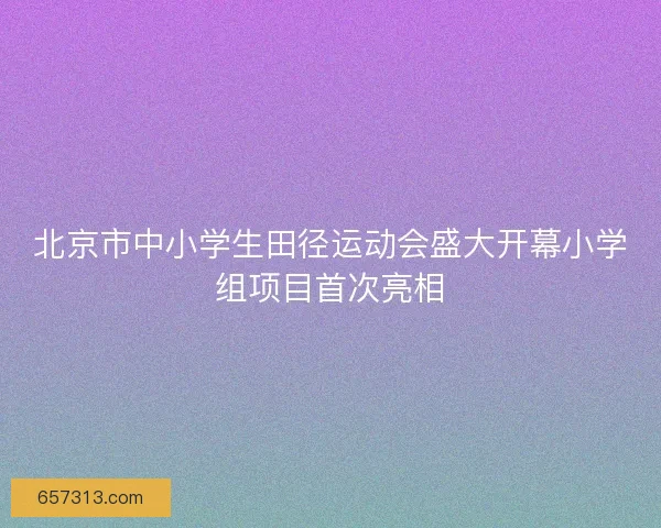 北京市中小学生田径运动会盛大开幕小学组项目首次亮相